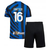 Inter Milan Davide Frattesi #16 Domáci Detský futbalový dres 2024-25 Krátky Rukáv (+ trenírky)